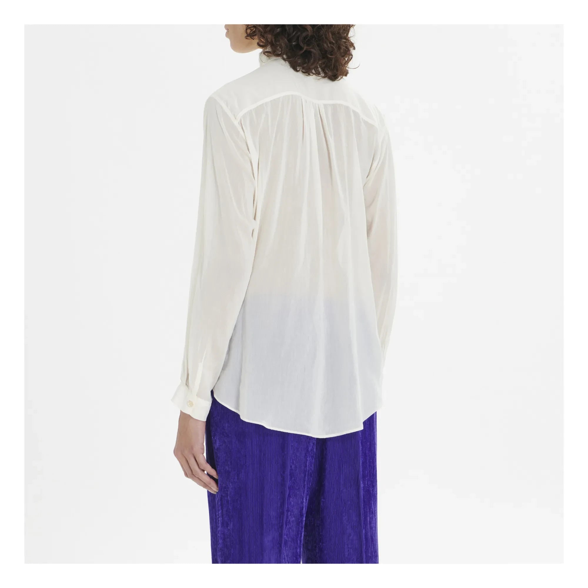 Forte Forte - Boho-Stil bestickte Baumwoll- und Seiden-Voile Bluse | Weiß