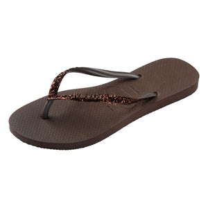 Havaianas - Slim Glitter Flip-Flops | Schokolade