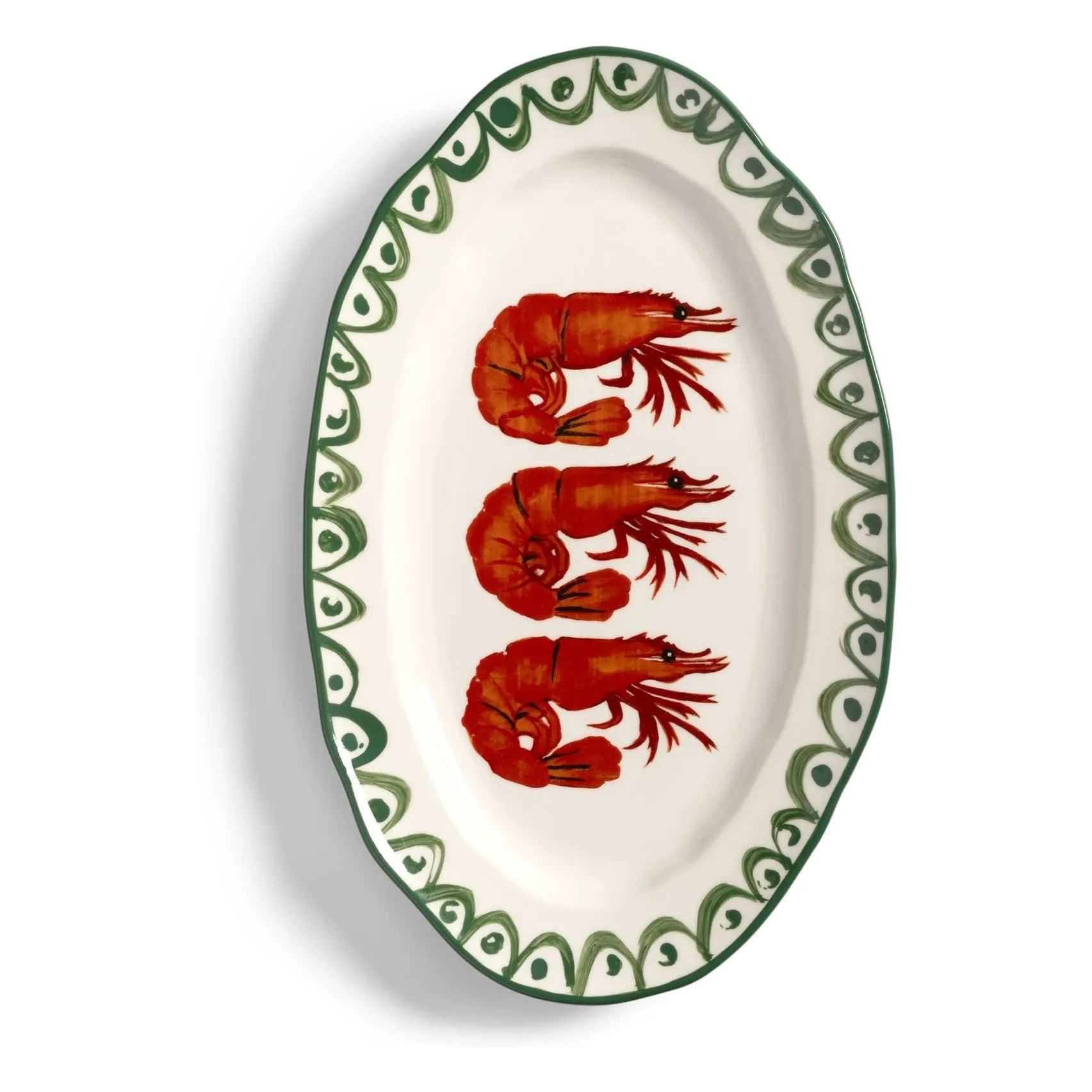 &Klevering - Porzellanteller Sirene Garnele | Grün
