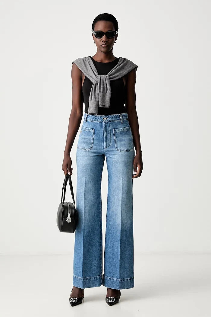 Victoria Beckham wide leg Alina jeans