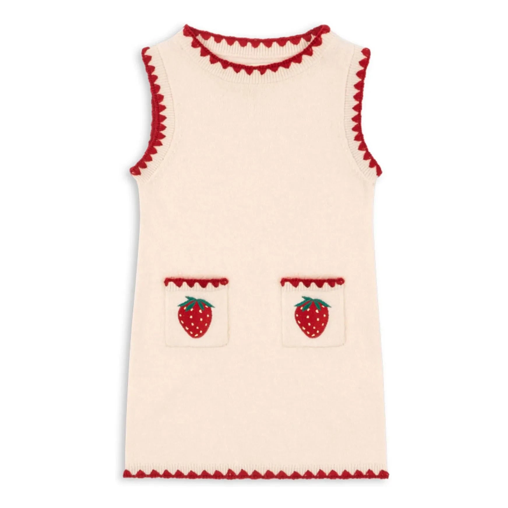 Konges Sløjd - Collette Erdbeerwollkleid | Creme