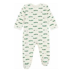 Petit Bateau - Schlafanzug Dors Bien Pont Krokodile Bio-Baumwolle | Ecru