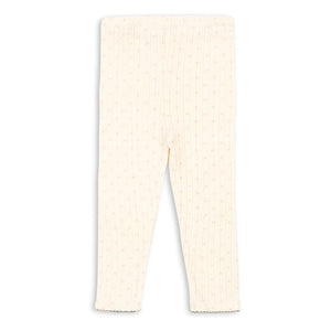 Konges Sløjd - Minnie Hearts Leggings aus Bio-Baumwolle | Ecru