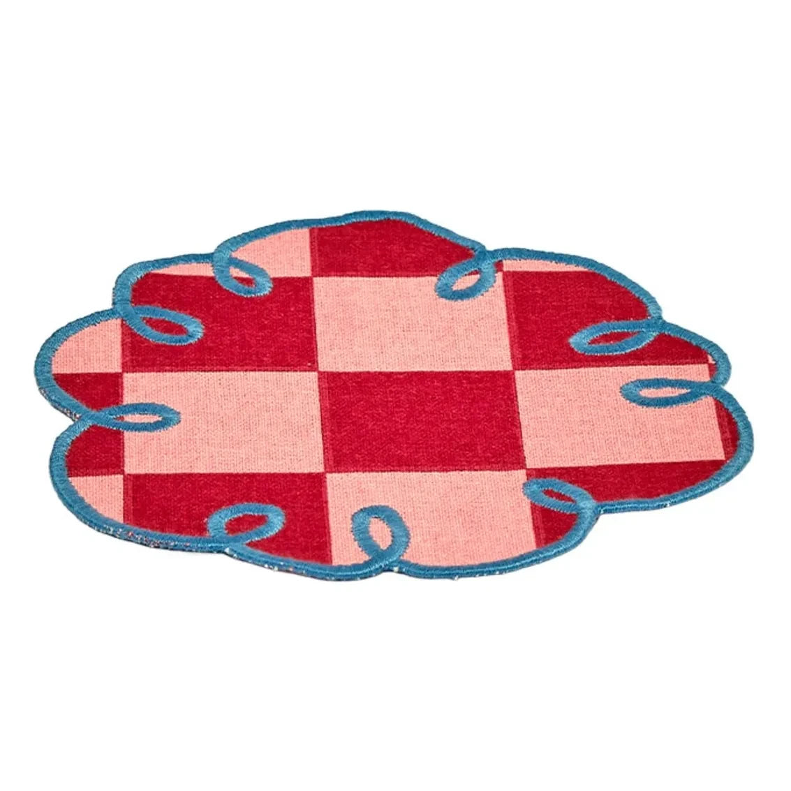 Bitossi - Untersetzer Dama Rosa mit Hahnentrittmuster - 2er Set | Rot