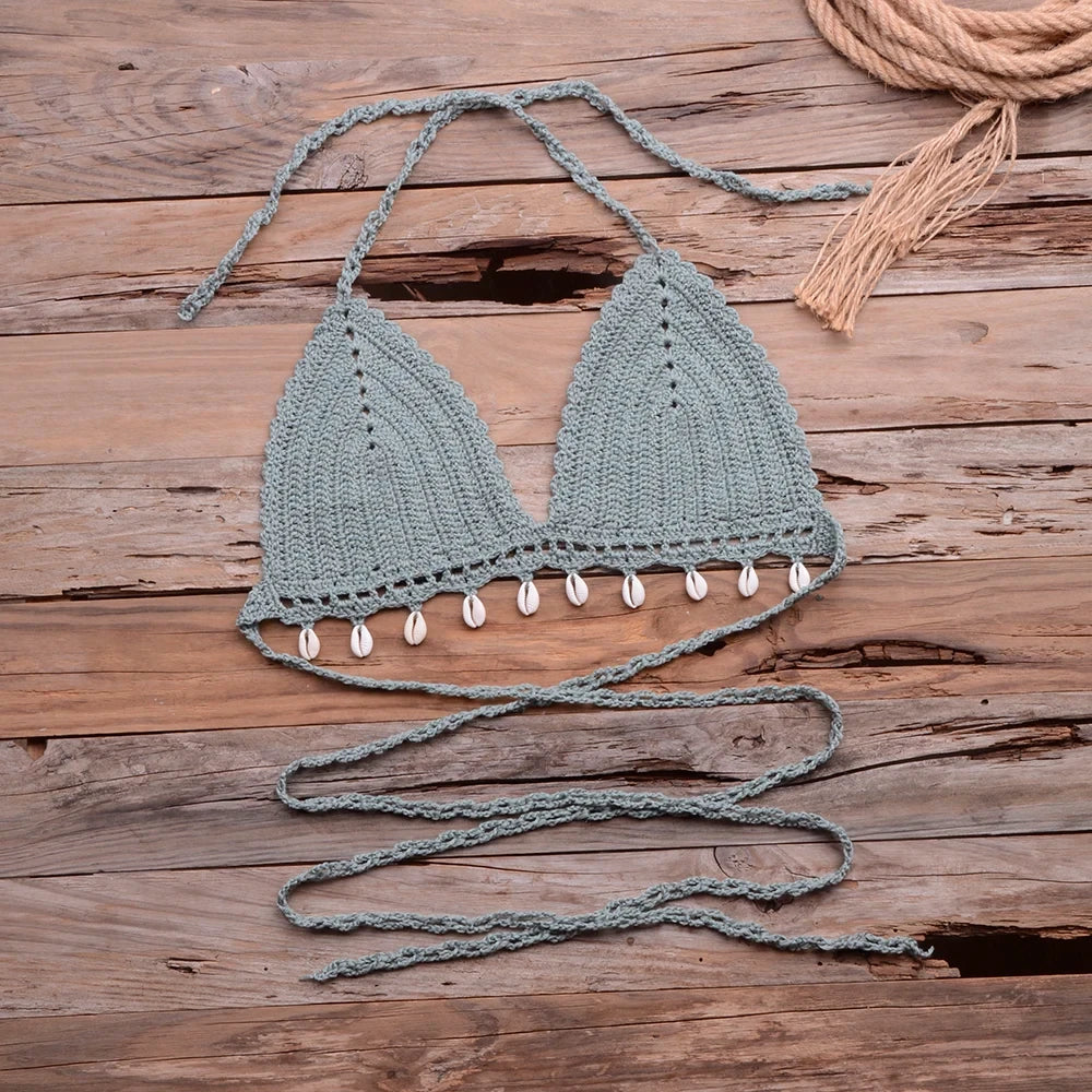 Jesminda - Örme Seksi Kabuk Bikini Üstü