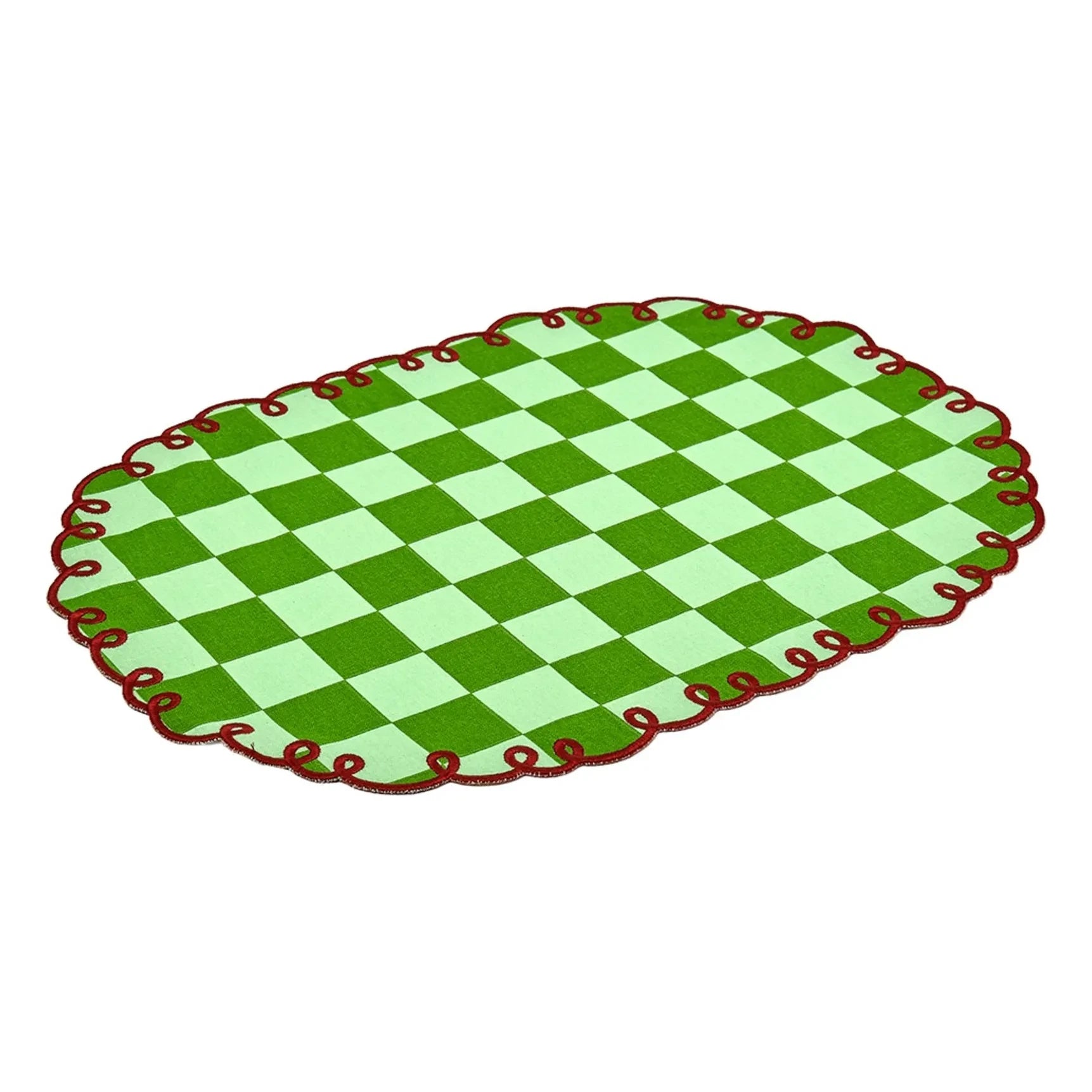 Bitossi - Dama Verde karierte Tischsets - 2er-Set | Grün