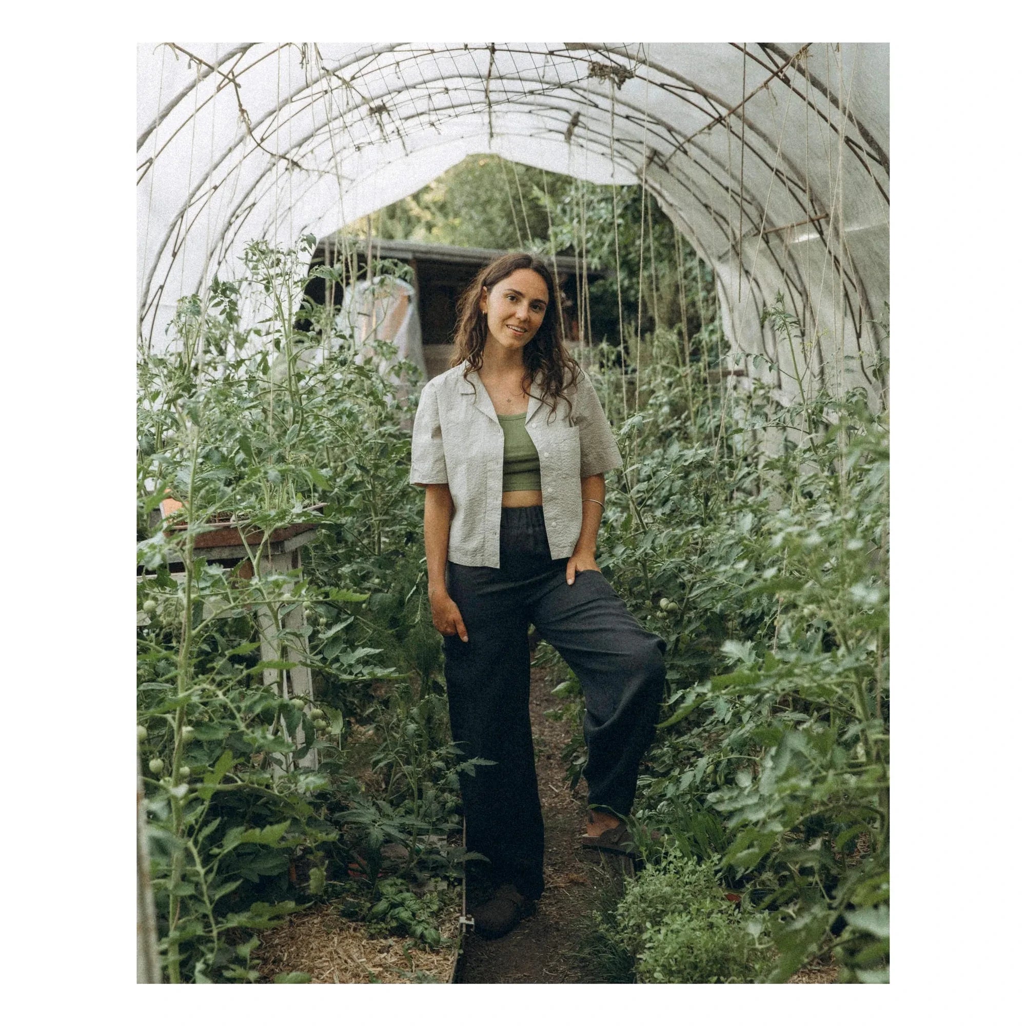 Matona - Crop-Top aus Bio-Baumwolle | Olive
