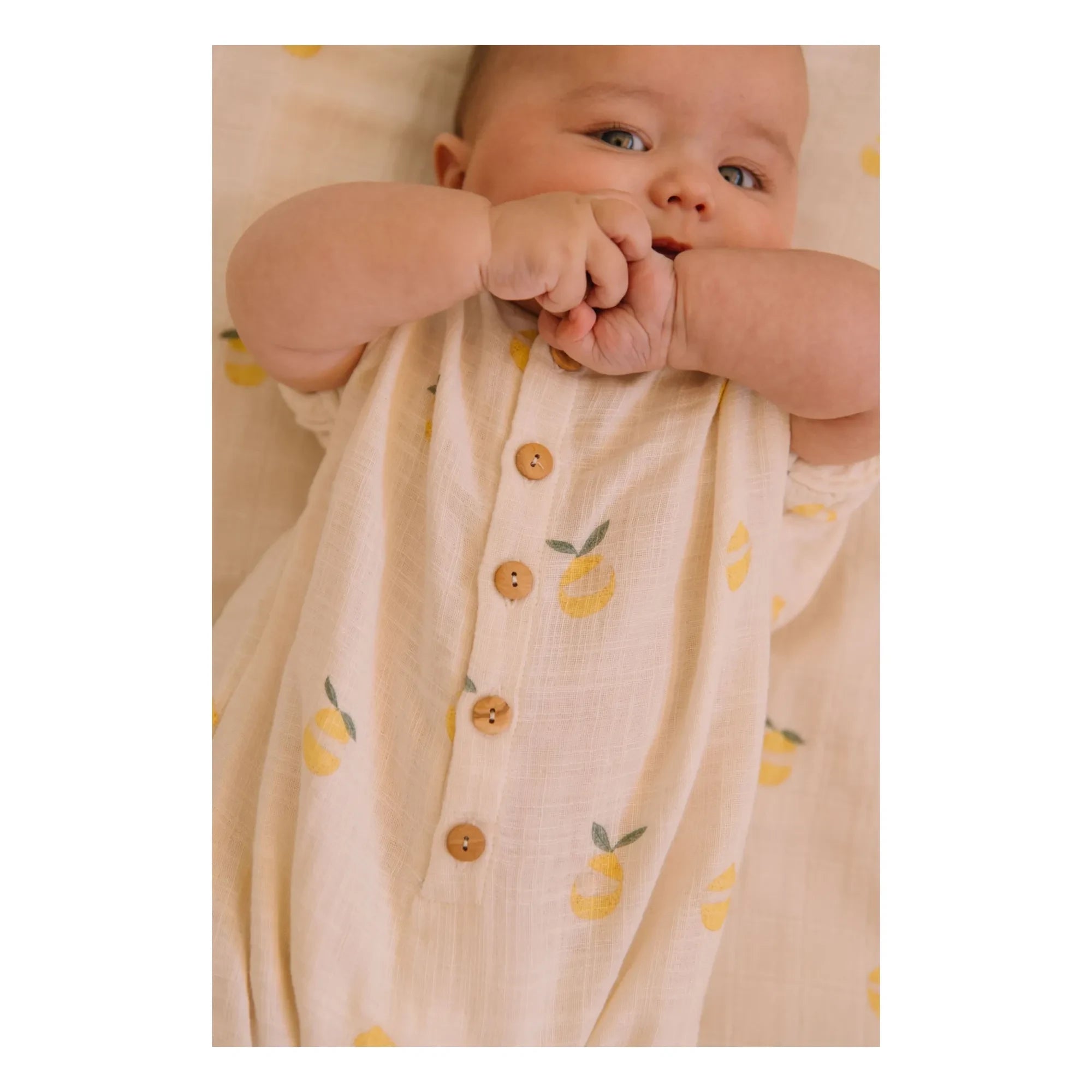 Studio Bohème - Jumpsuit Bebecito Lemons Bio-Baumwolle | Ecru