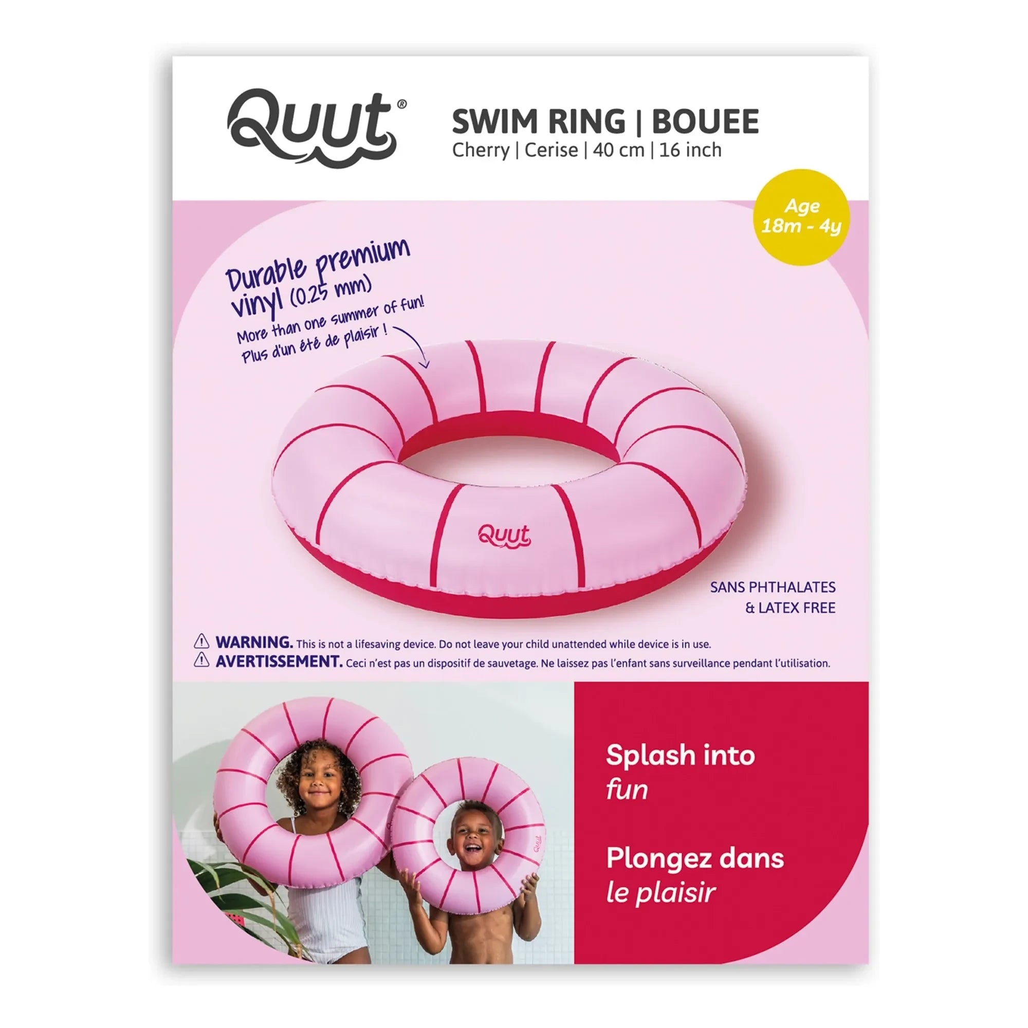 Quut - Aufblasbarer Schwimmring | Pink