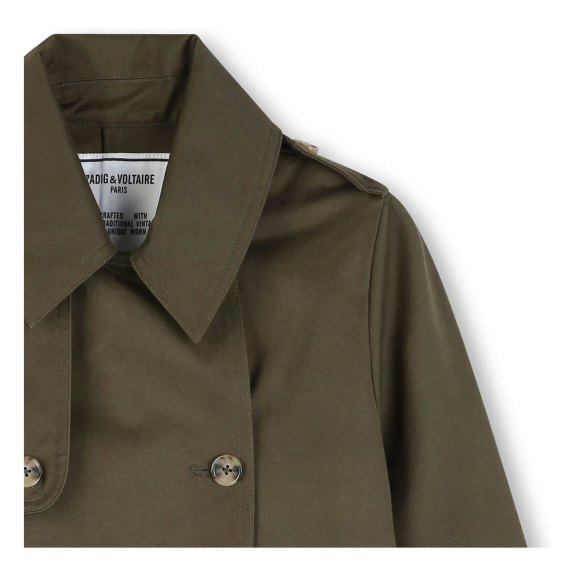 Zadig & Voltaire – Bestickter Trenchcoat | Khaki