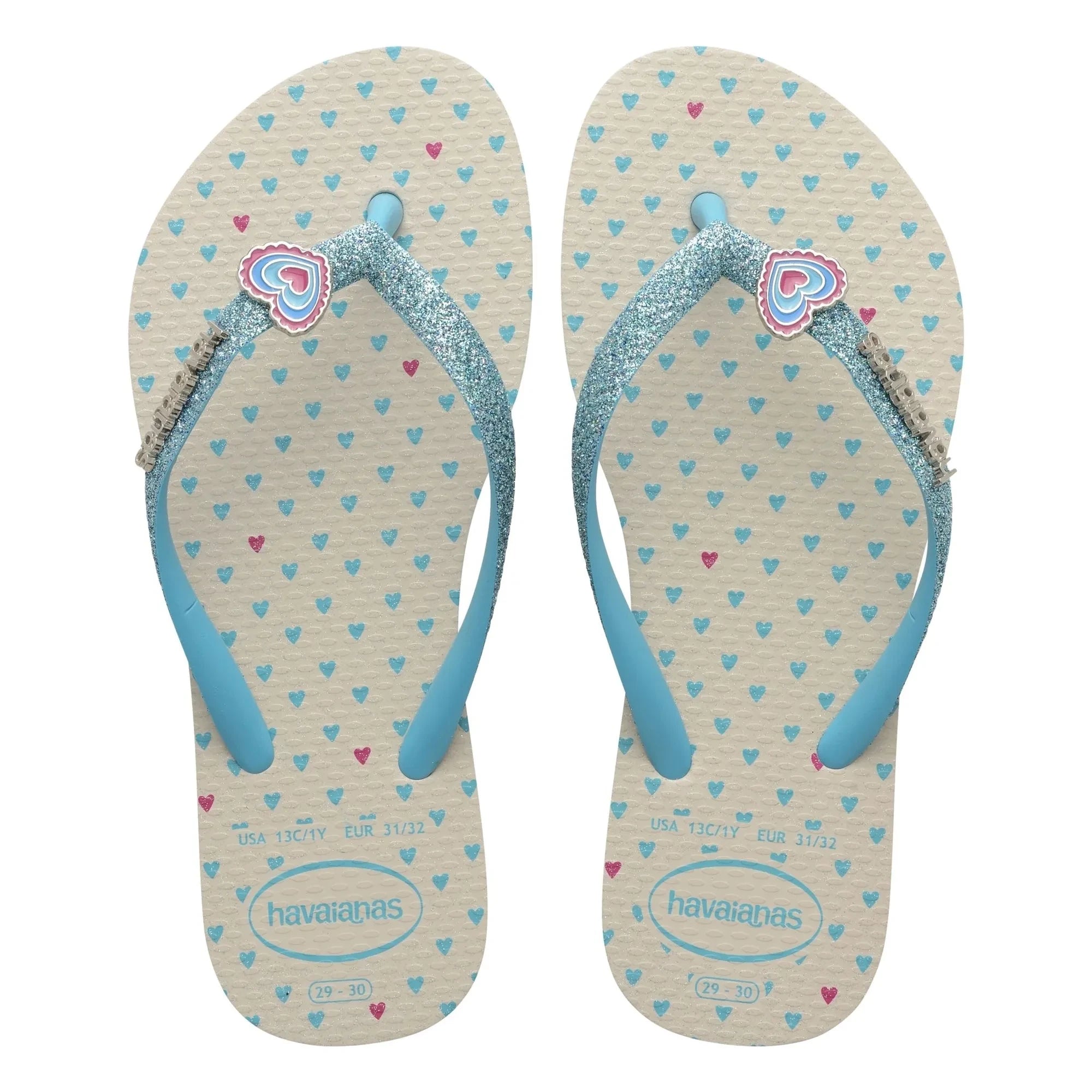Havaianas - Glitzernde flache Zehentrenner | Beige
