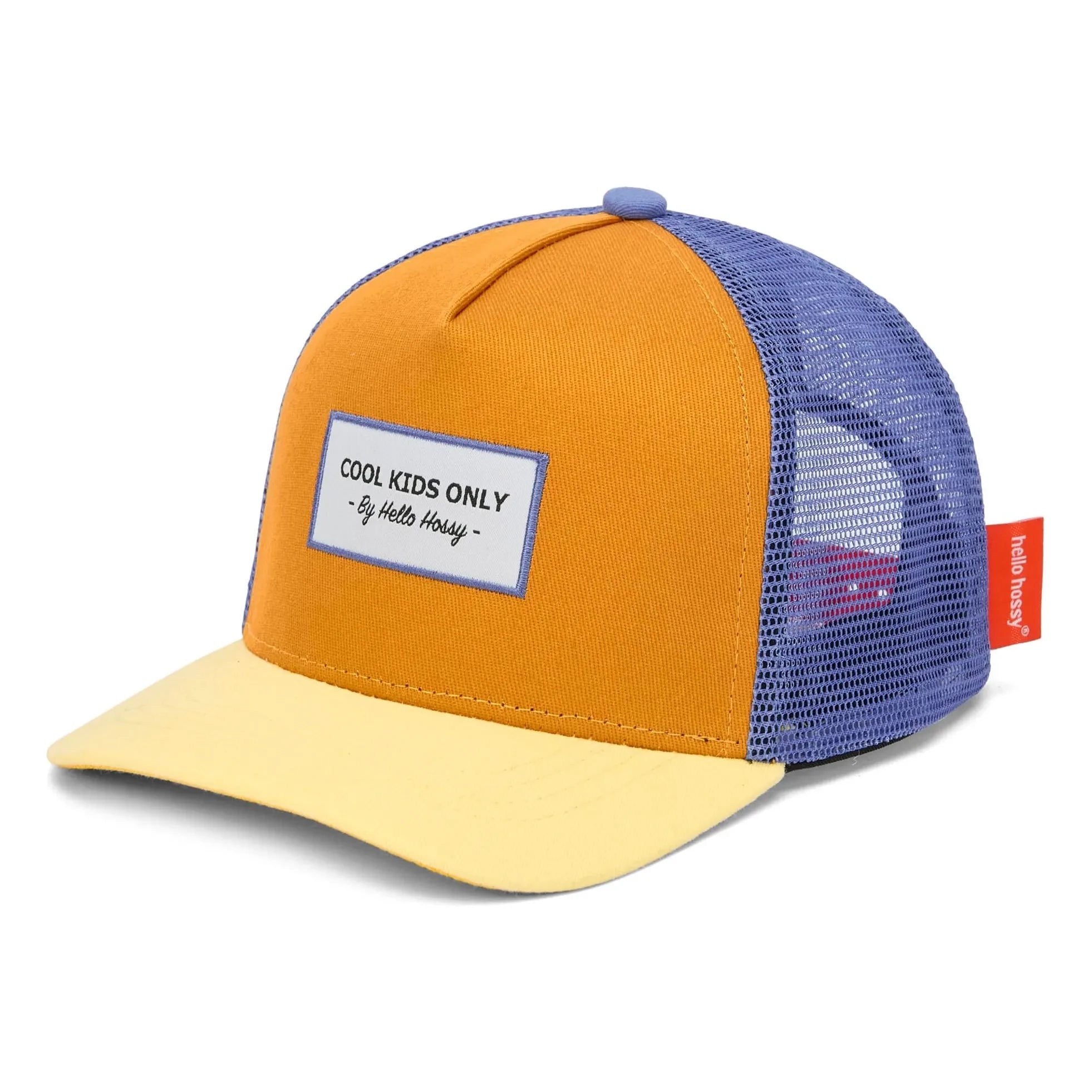 Hello Hossy - Trucker Mini Bio-Baumwoll-Kappe mit gebogenem Schirm | Camel