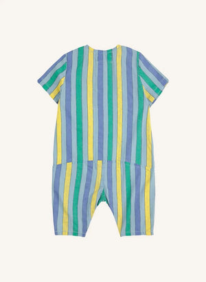 Bobo Choses - Leichte Denim Streifen Overall | Blau