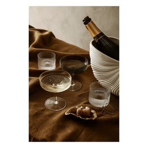 Ferm Living - Ripple Champagnerglas - 2er Set