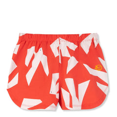 Wynken - Bio-Baumwollshorts mit Vogel-Print | Rot