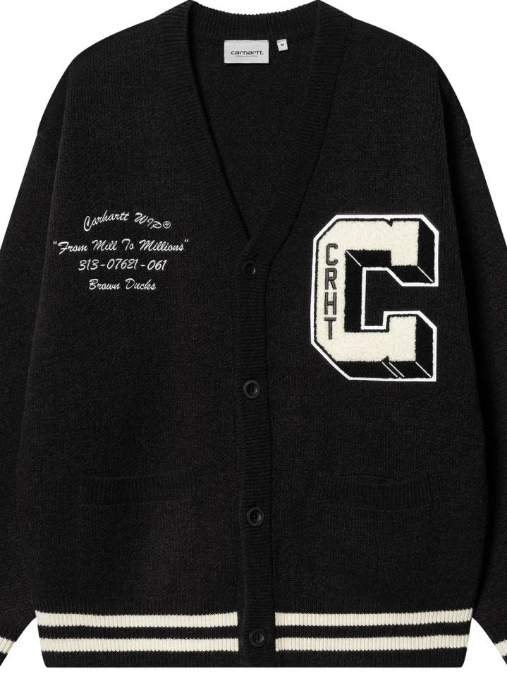 Carhartt WIP - Braune Enten Strickjacke | Schwarz