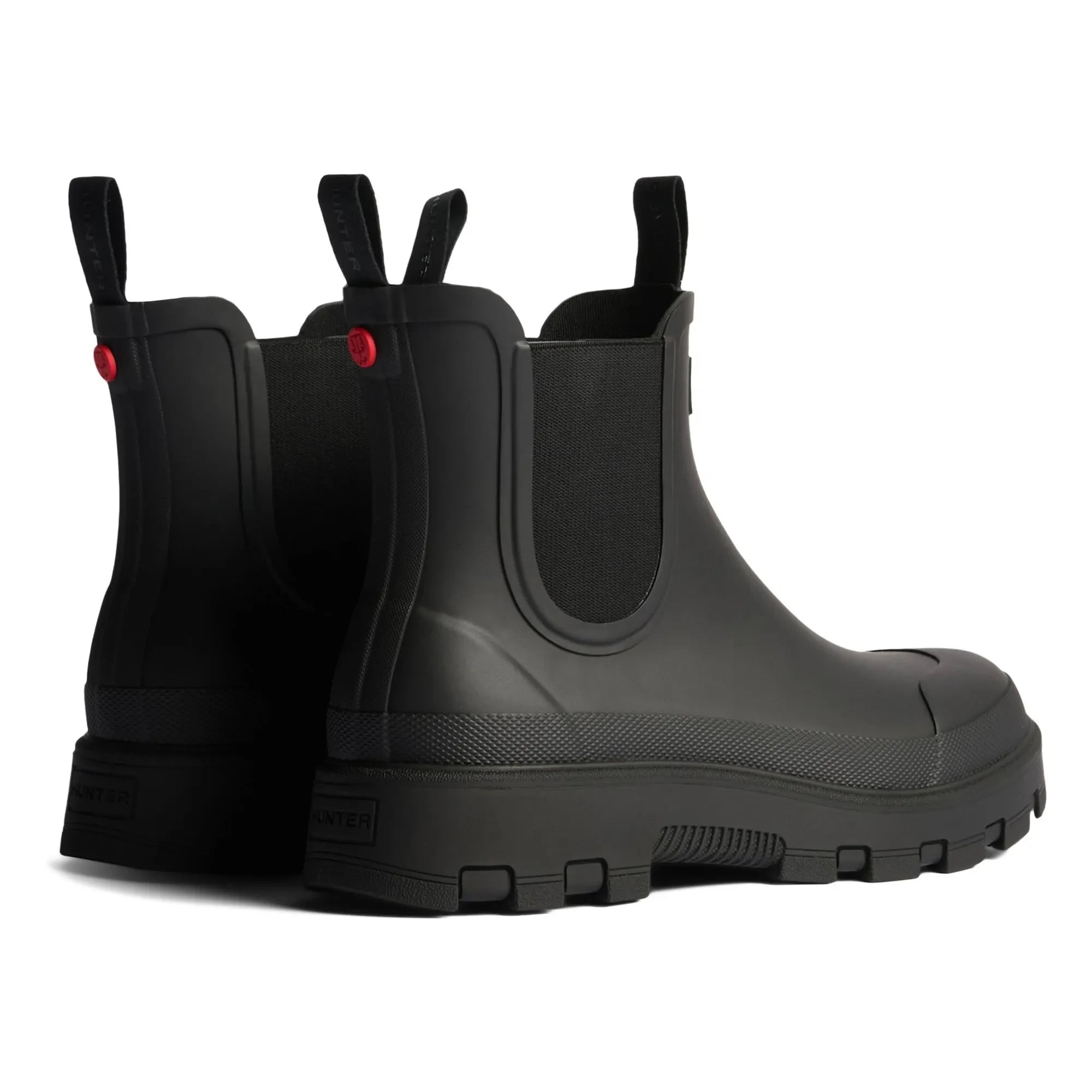 Hunter - Chelsea Gummistiefel mit Elastikeinsatz | Schwarz