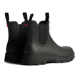 Hunter - Chelsea Gummistiefel mit Elastikeinsatz | Schwarz