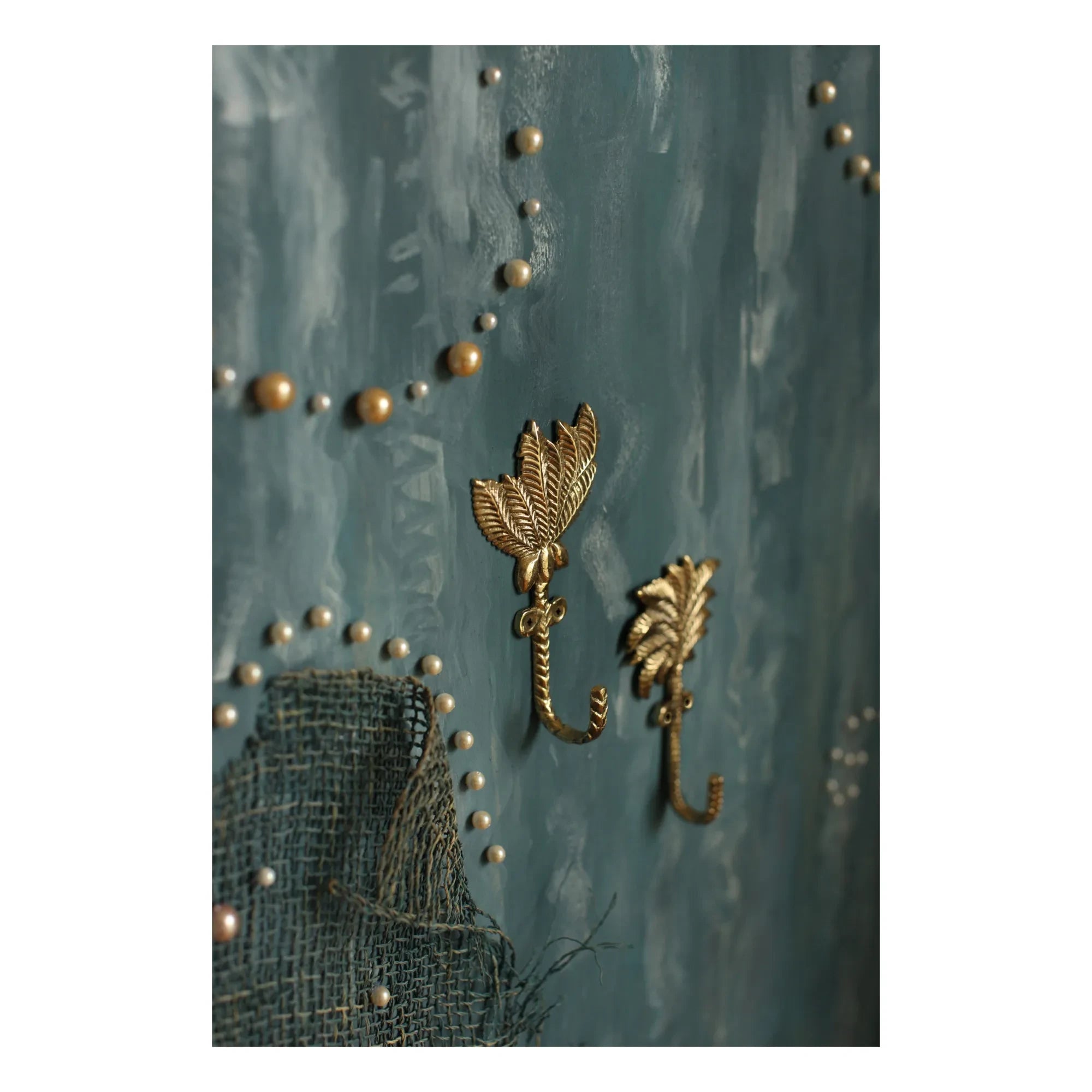 Doing Goods - Devi Palmtree Recycelte Messing Mantelhaken - 2er Set | Goldbraun