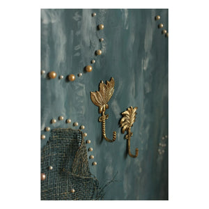 Doing Goods - Devi Palmtree Recycelte Messing Mantelhaken - 2er Set | Goldbraun
