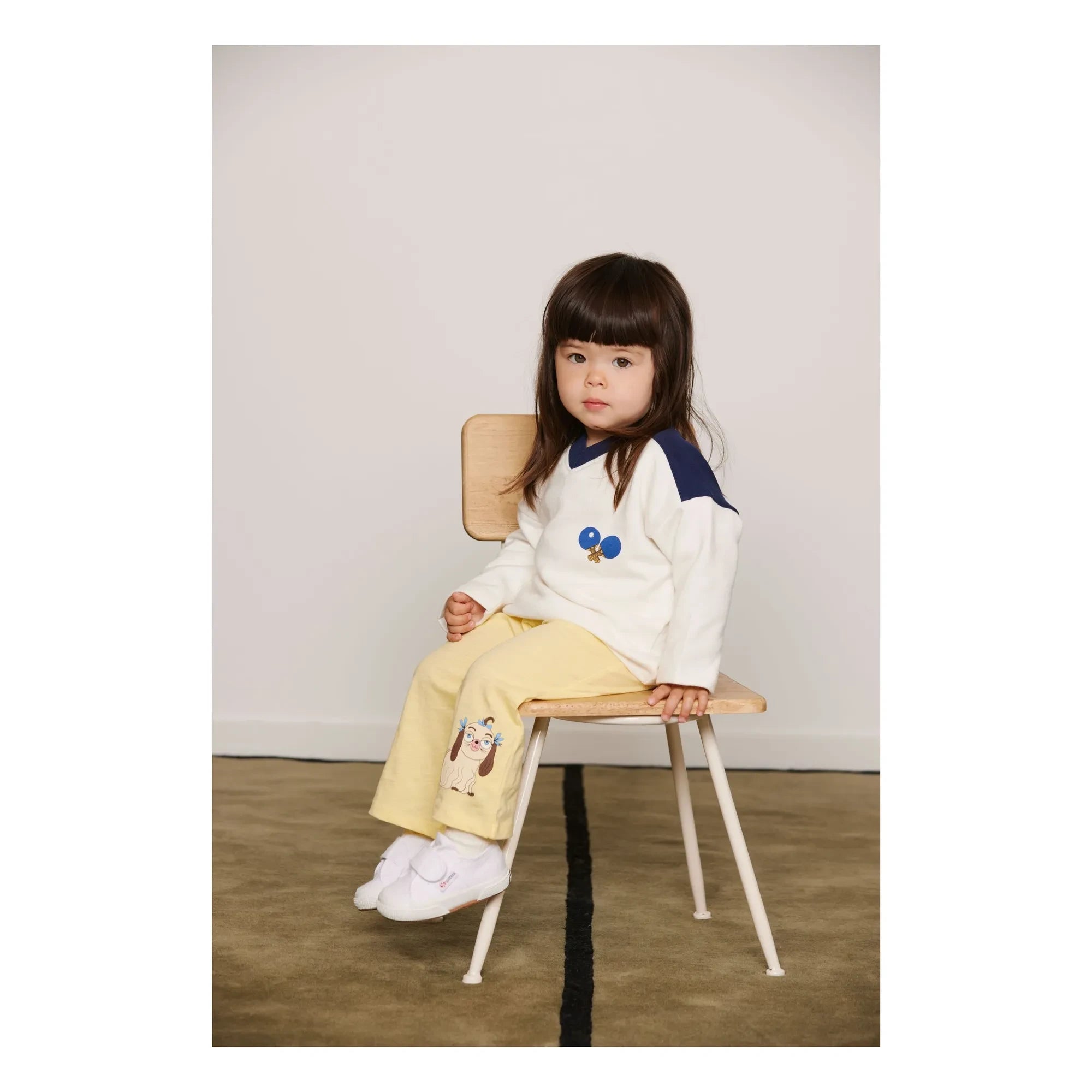 Mini Rodini - Sweatshirt mit Bio-Baumwolle „Ping Pong“ | Weiß