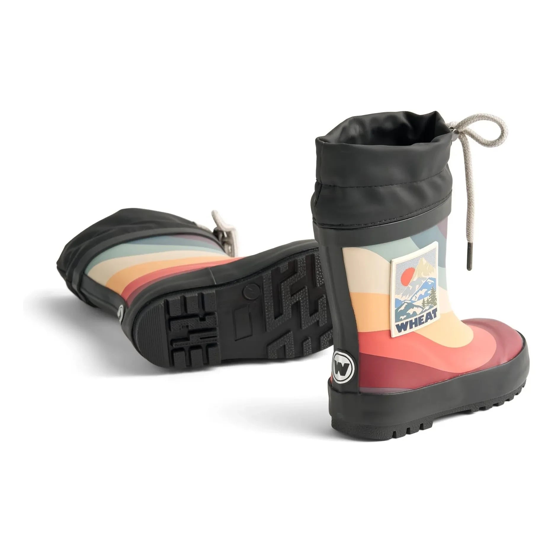 Wheat - Thermo Print Gummistiefel | Schwarz