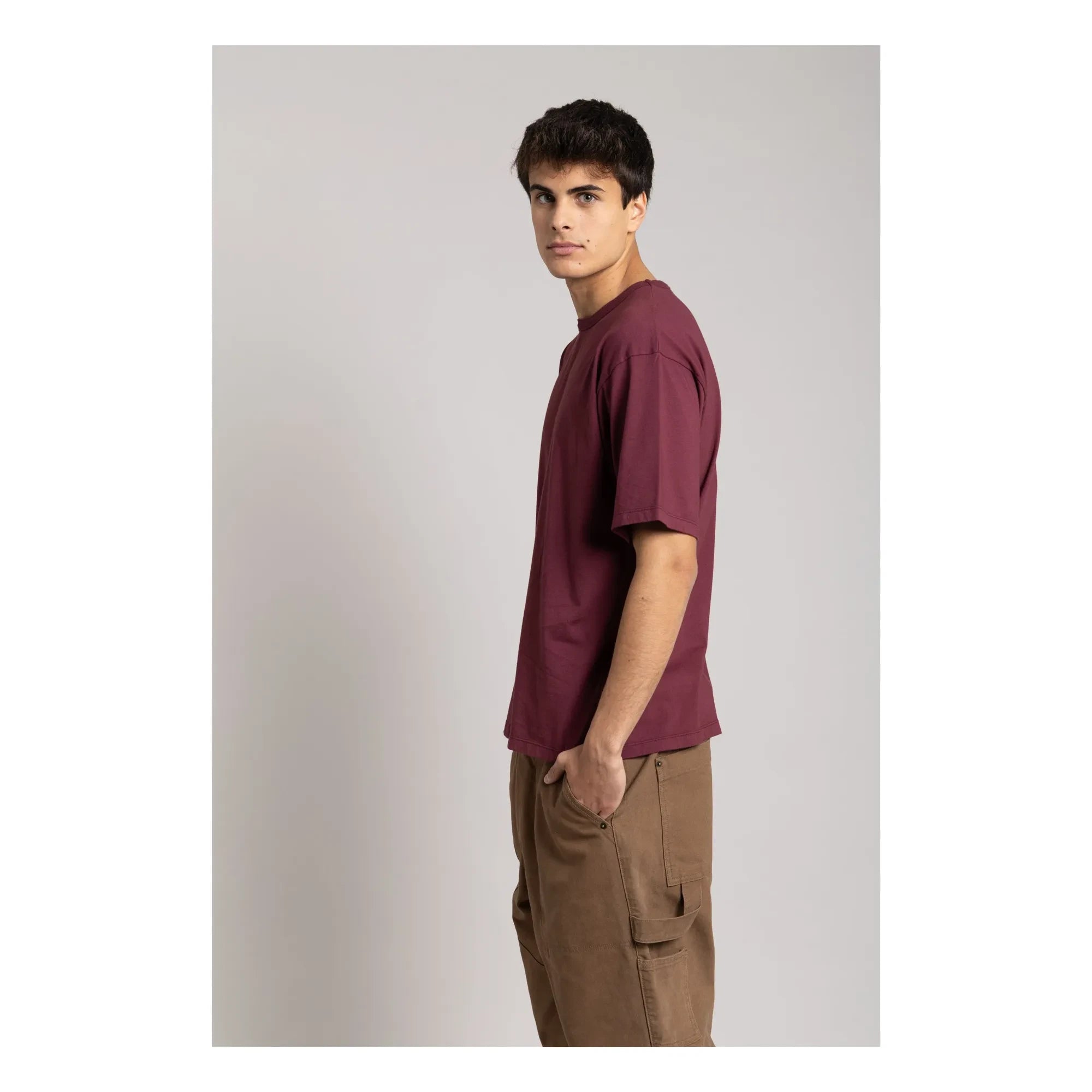 Smallable Man - Solal Bio-Baumwoll-T-Shirt | Aubergine