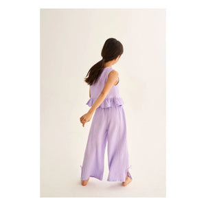 Cozmo – Lilafarbene Baumwoll-Gauze-Hose | Lavendel