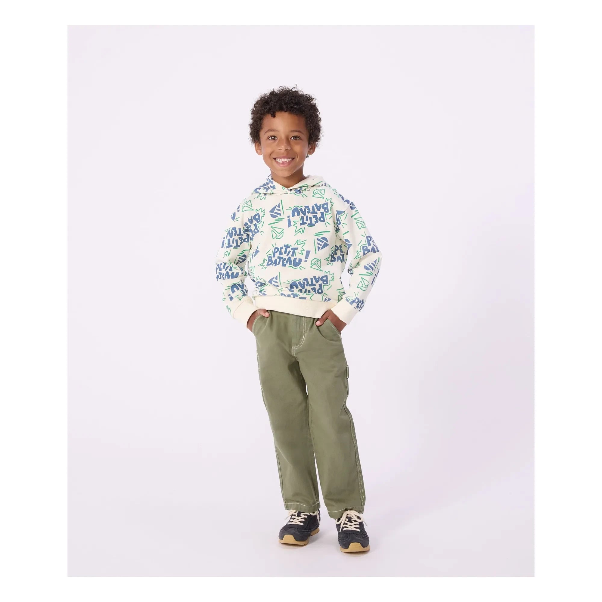 Petit Bateau – Petit Bateau Kapuzen-Sweatshirt | Ecru