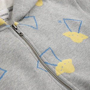 Bobo Choses - Saucer Kapuzensweatshirt aus Bio-Baumwolle | Grau Meliert