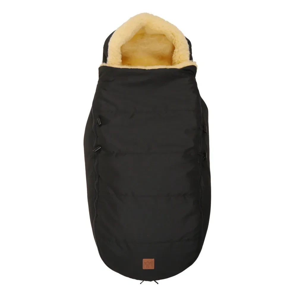 Kaiser - Premium Lammfellfußsack | Schwarz