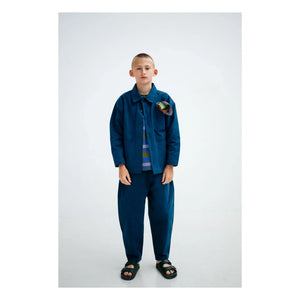 Repose AMS - Bio-Baumwolle Weite Hose Verstellbar | Blau