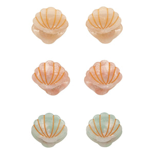 Mimi & Lula - 6er Set Mini Muschel-Haarspangen | Creme