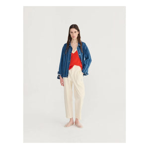 Bobo Choses - Blaue Jeansjacke mit Streifen aus Bio-Baumwolle