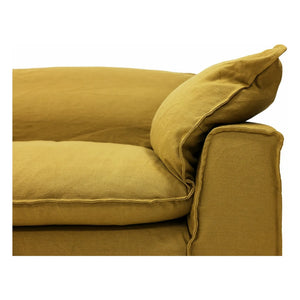 HKliving - 4-Sitzer Leinensofa Nomad | Senfgelb
