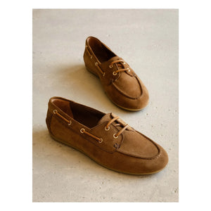 Bobbies - Betsy Wildleder Bootsschuhe | Camel
