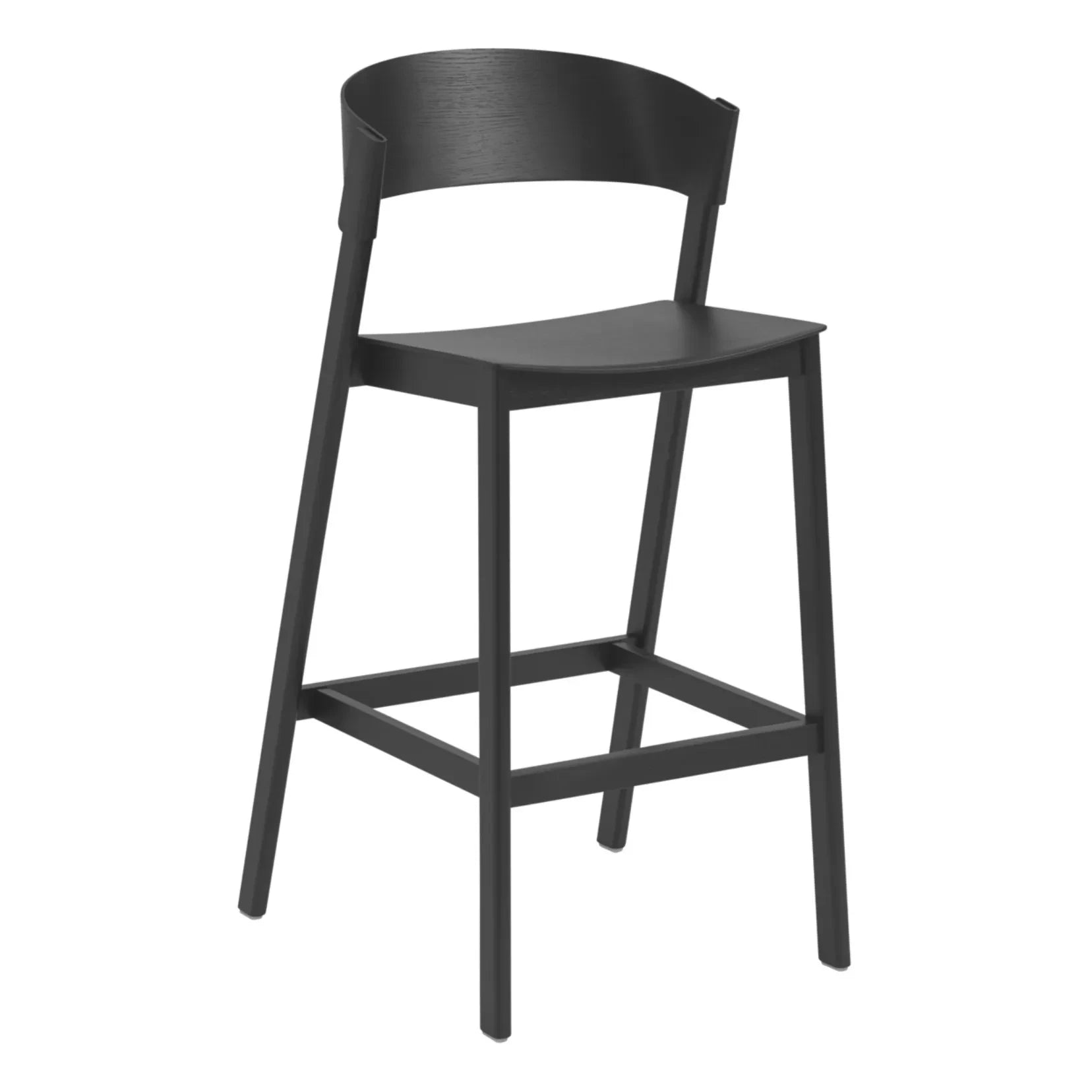 Muuto - Barhocker aus Eiche | Schwarz