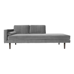 Broste Copenhagen - Wind Samt Lounge Sessel | Steingrau
