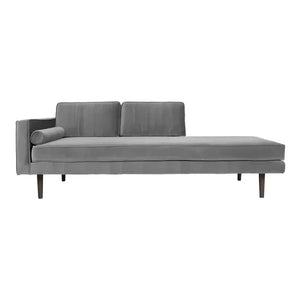 Broste Copenhagen - Wind Samt Lounge Sessel | Steingrau