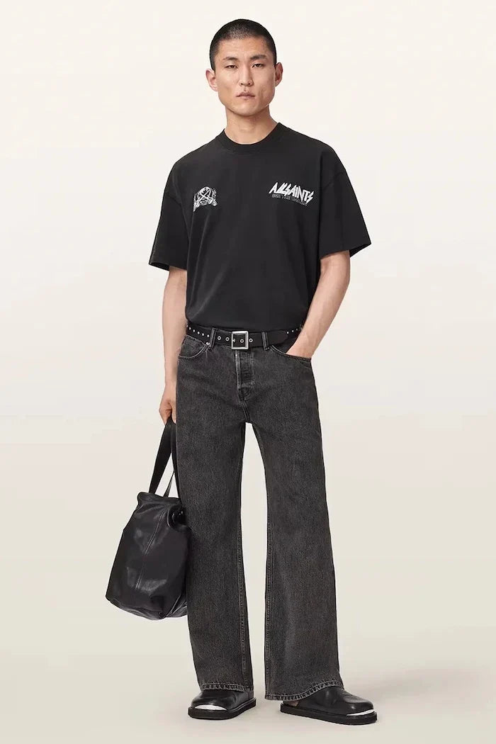 AllSaints erkek pamuklu tişört CHROMIUM