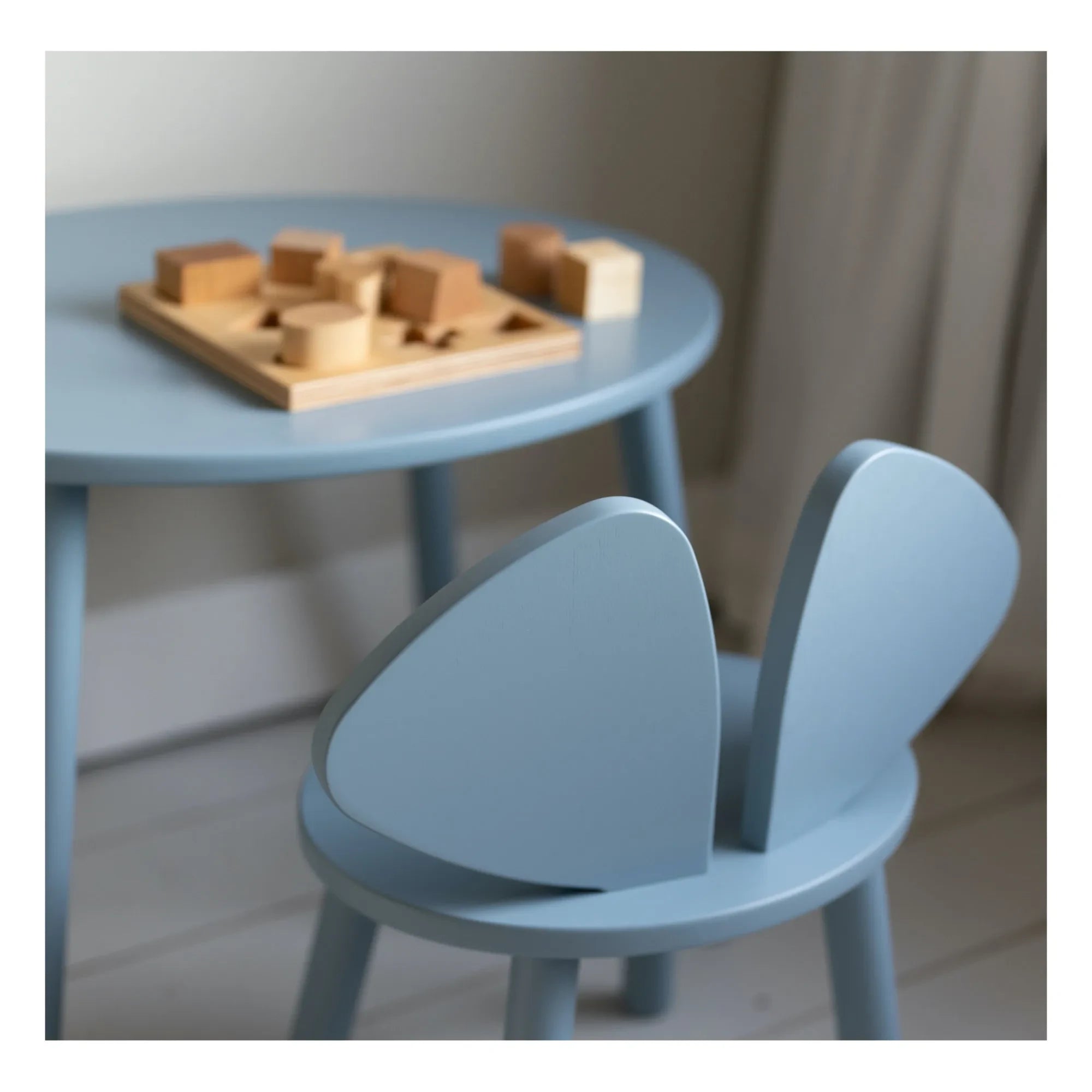 Nofred - Birch Mouse Tisch und Stuhl | Hellblau