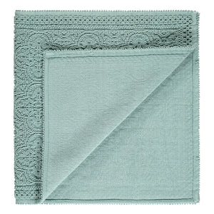 Haomy - Geprägter Baumwoll-Badematte 55x110cm | Wassergrün