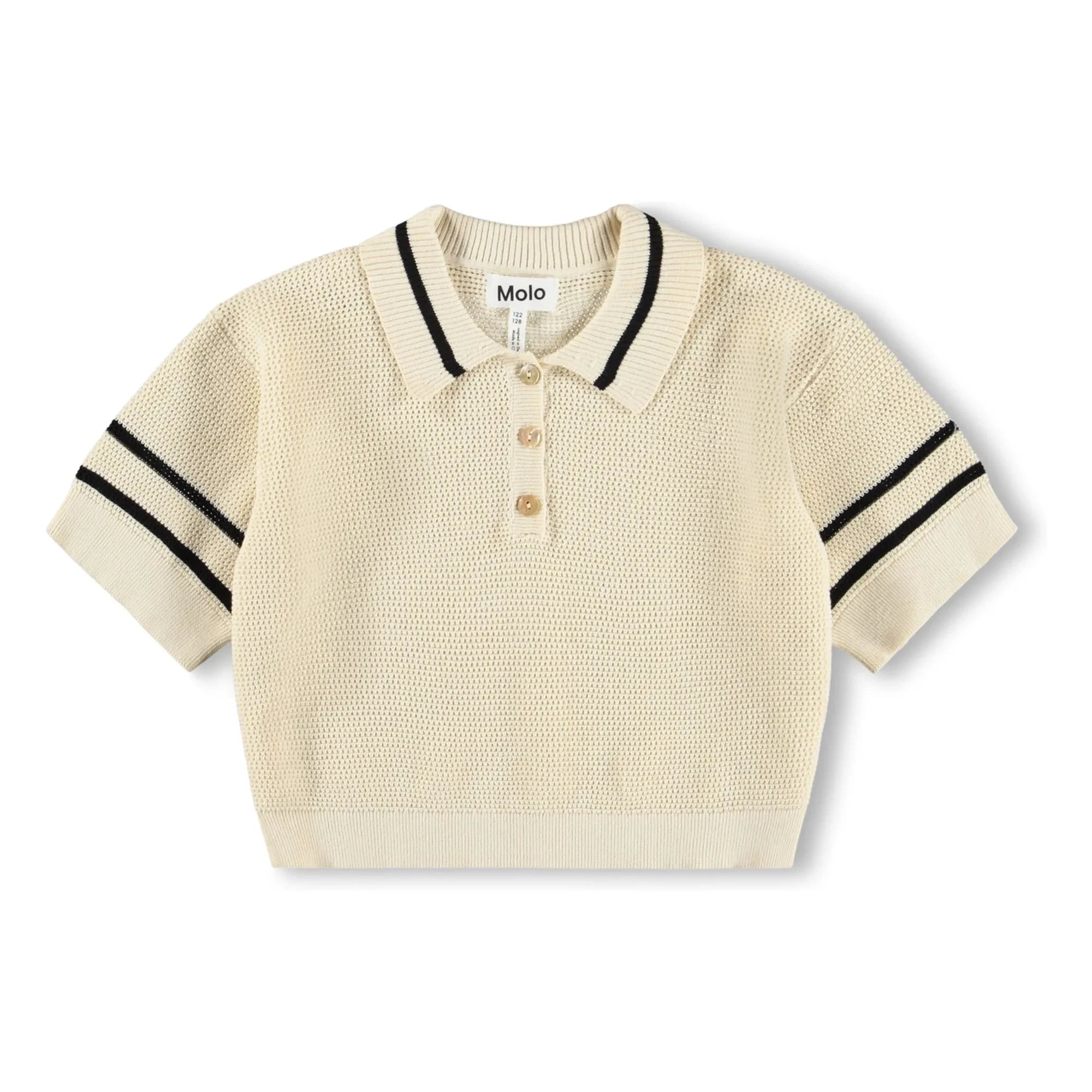 Molo - Gwinn Poloshirt aus Bio-Baumwollstrick | Ecru