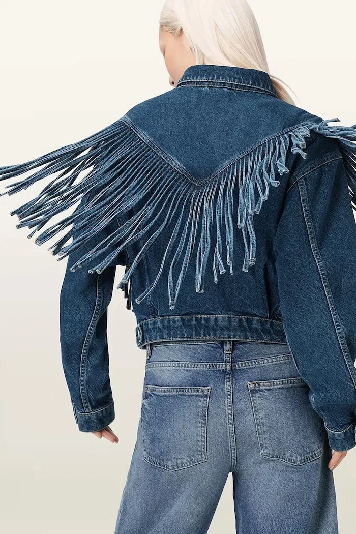 AllSaints kadın denim ceket MARLENE