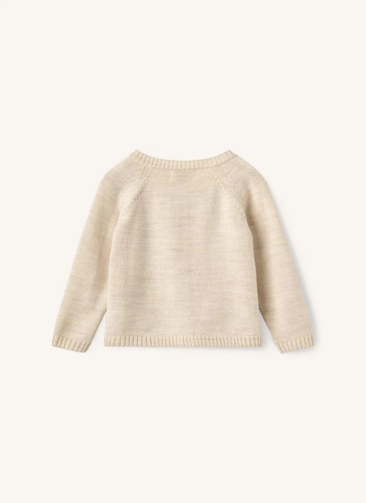 Copenhagen Colors - Merinos Yünlü Hırka ve Tayt Seti | Krem