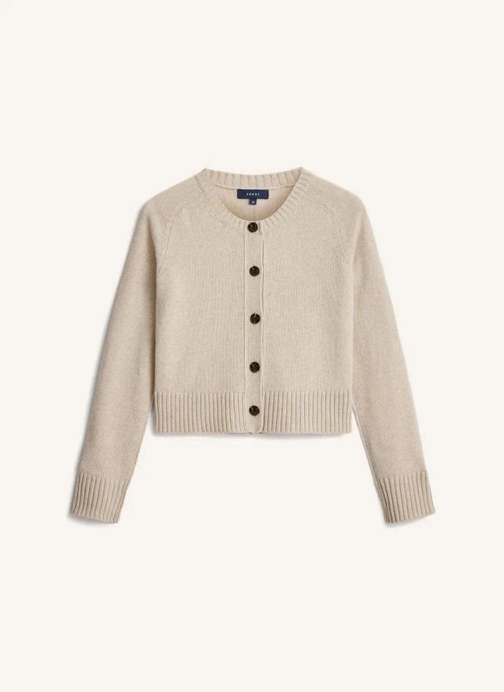Soeur - Virginia Merino Yünlü Hırka | Heather bej