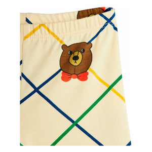 Mini Rodini - Karierte Bio-Baumwoll-Bärenhose | Ecru