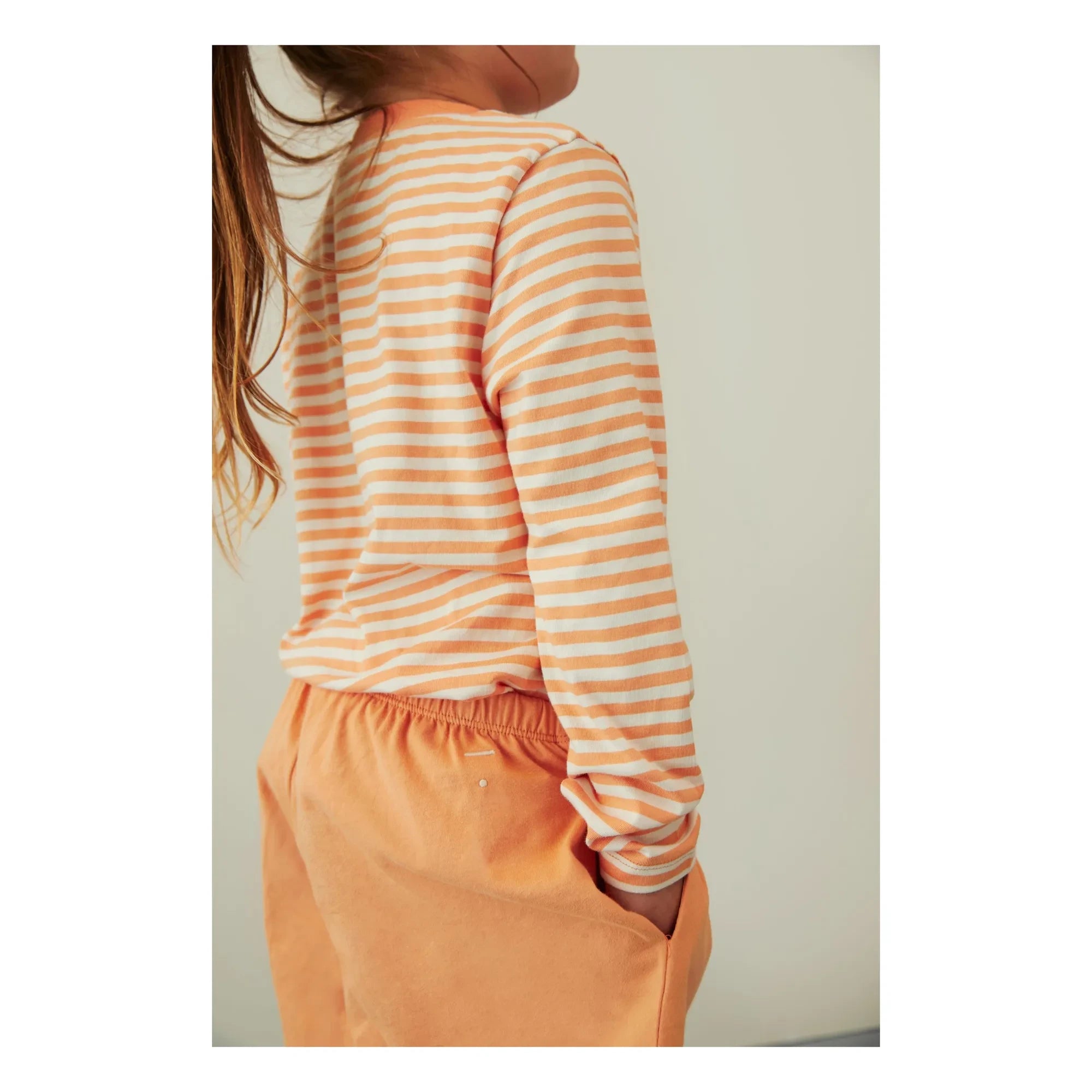 Gray Label - Bio-Baumwoll-Shorts mit Knöpfen | Aprikose