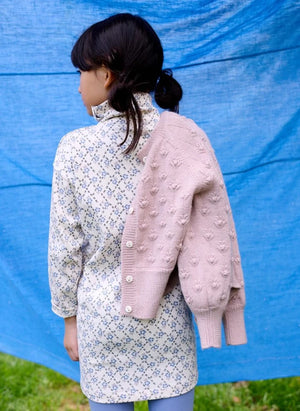 Soor Ploom - Parlor Trellis Hochkragenkleid | Blassblau