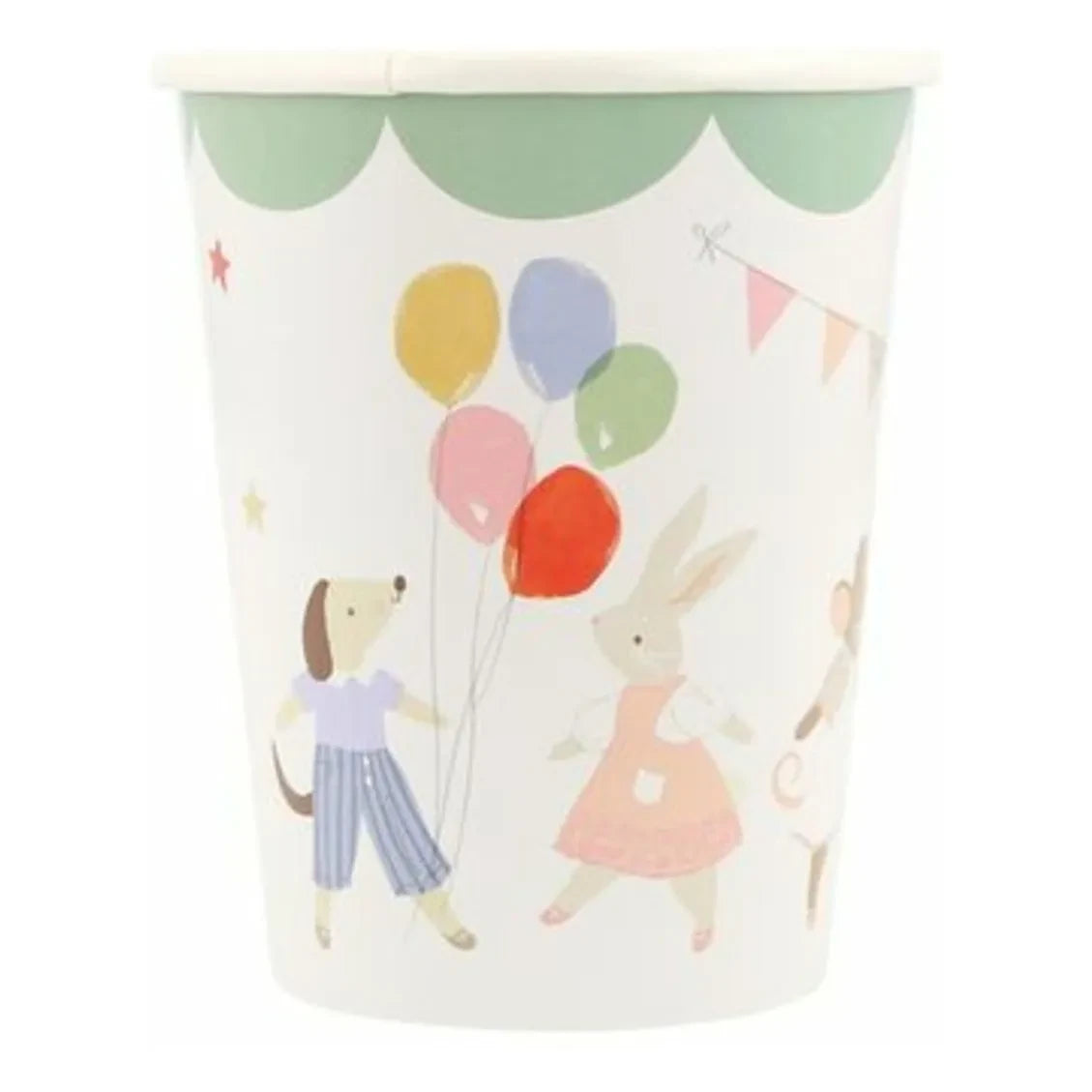 Meri Meri - Tierfreunde Geburtstag Becher - 8er Set